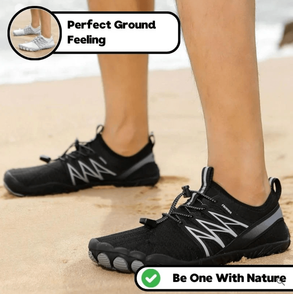 UltraGrip - Orthopedic Supportive & Anti - Slip Barefoot Shoe (Unisex) - AERO QOMFORT